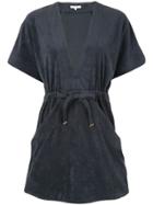 Venroy Terry Towel Mini Dress - Blue