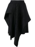 Christian Wijnants - Asymmetric Pleated Skirt - Women - Polyester - 38, Women's, Black, Polyester