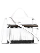 Hogan Fringed Shoulder Bag, Women's, White, Lamb Skin
