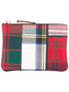 Comme Des Garçons Wallet Tartan Pouch - Red