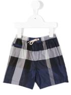 Burberry Kids - Checked Shorts - Kids - Polyester - 36 Mth, Blue
