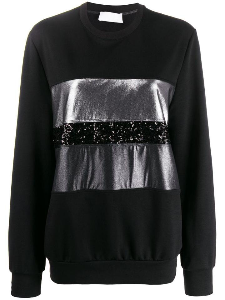 No Ka' Oi Sequin Embroidered Sweatshirt - Black
