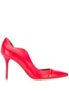 Malone Souliers Scalloped Edge Pumps - Red