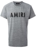 Amiri Logo Print T-shirt, Men's, Size: Xxl, Grey, Cotton/polyester/rayon