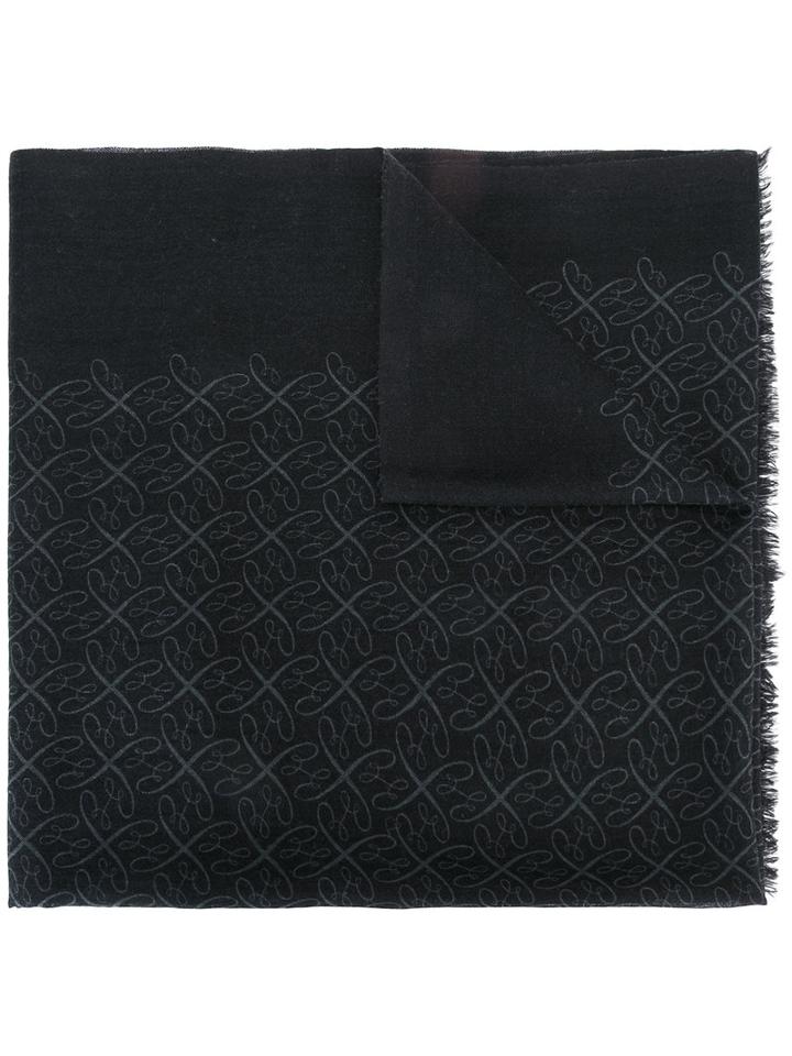 Brioni - Printed Scarf - Women - Cashmere - One Size, Women's, Black, Cashmere