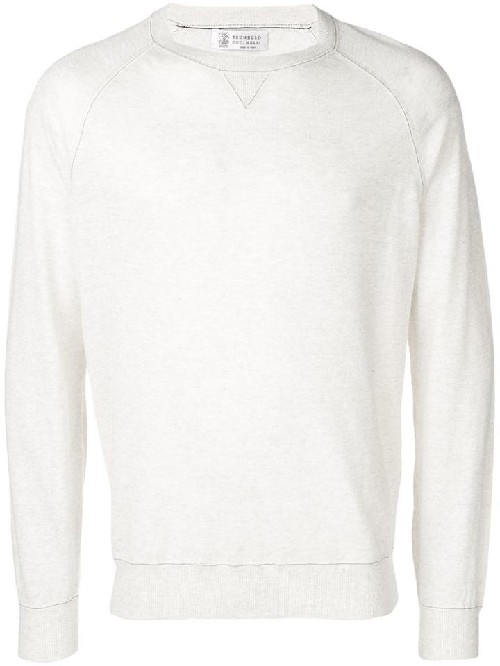 Brunello Cucinelli Knit Crew Neck Sweater - Neutrals