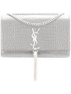 Saint Laurent Kate Tassel Satchel Bag - Grey