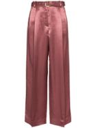 Sies Marjan Blanche Satin Trousers - Pink & Purple