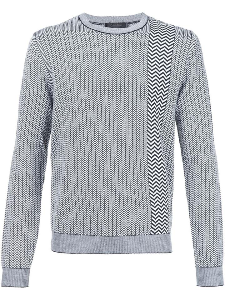 Calvin Klein Collection Chevron Pattern Sweater