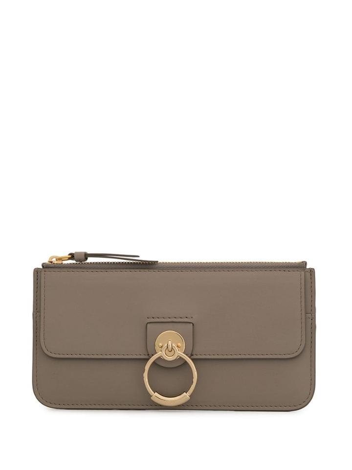 Chloé Tess Zip Top Wallet - Grey