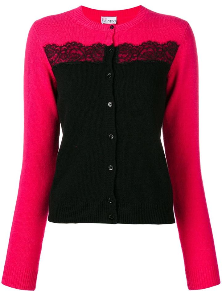 Red Valentino Two-tone Cardigan - Black