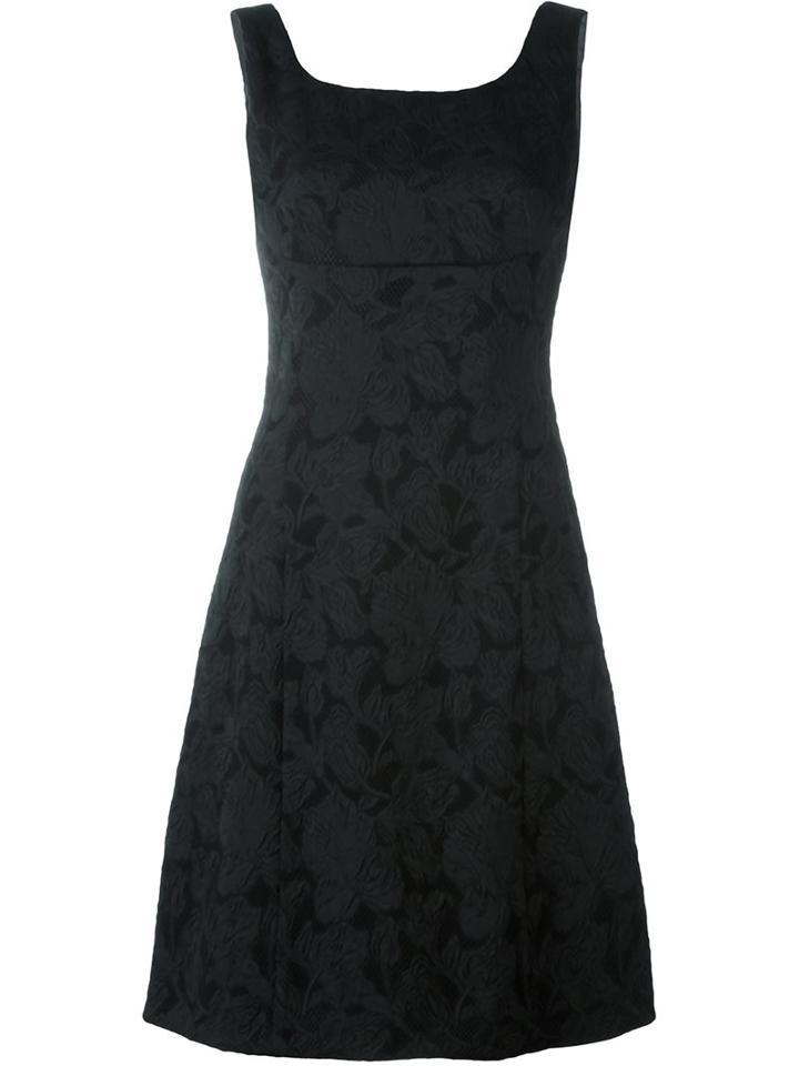 Dolce & Gabbana Floral Jacquard Dress, Women's, Size: 40, Black, Silk/polyester/spandex/elastane/viscose