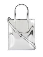 Juun.j Logo Embossed Shoulder Bag - Silver