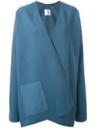 Forte Forte Draped Cardi-coat, Women's, Size: 2, Blue, Polyamide/virgin Wool