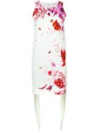 Giamba Fringed Floral Print Dress