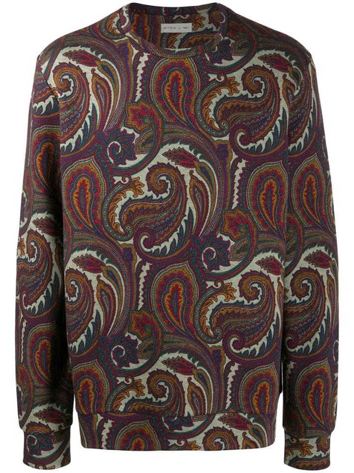 Etro Paisley Print Sweatshirt - Neutrals