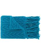Barena Long Chunky Knit Scarf - Blue