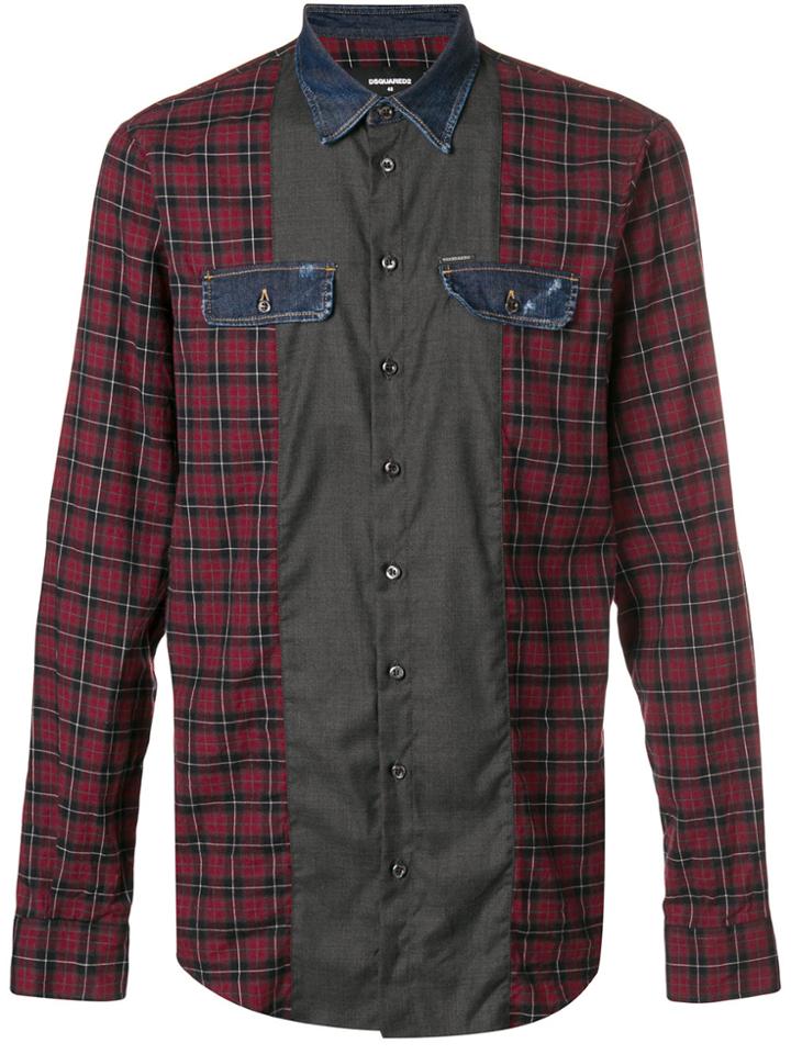 Dsquared2 Color Blocked Pocketed Shirt