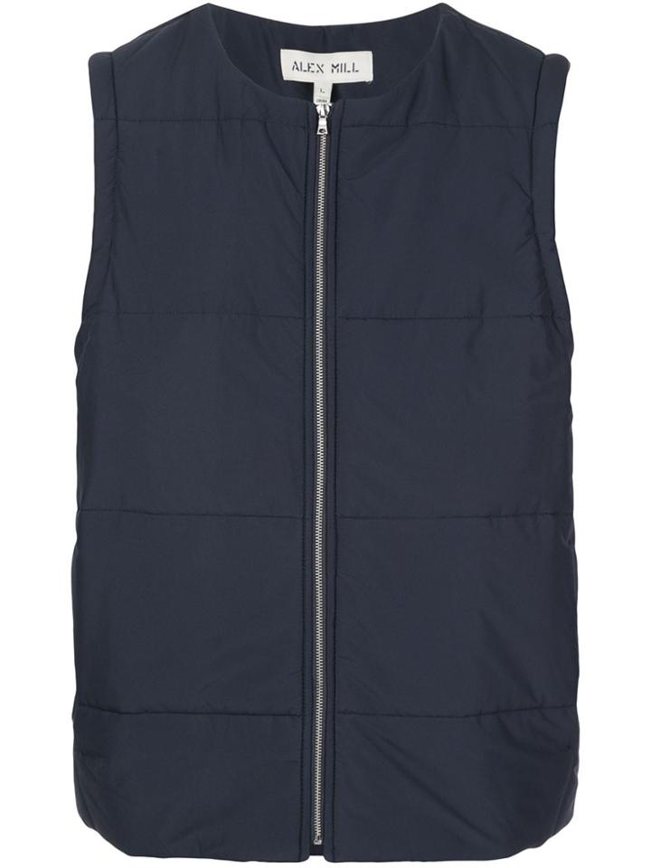 Alex Mill Panelled Padded Vest - Blue