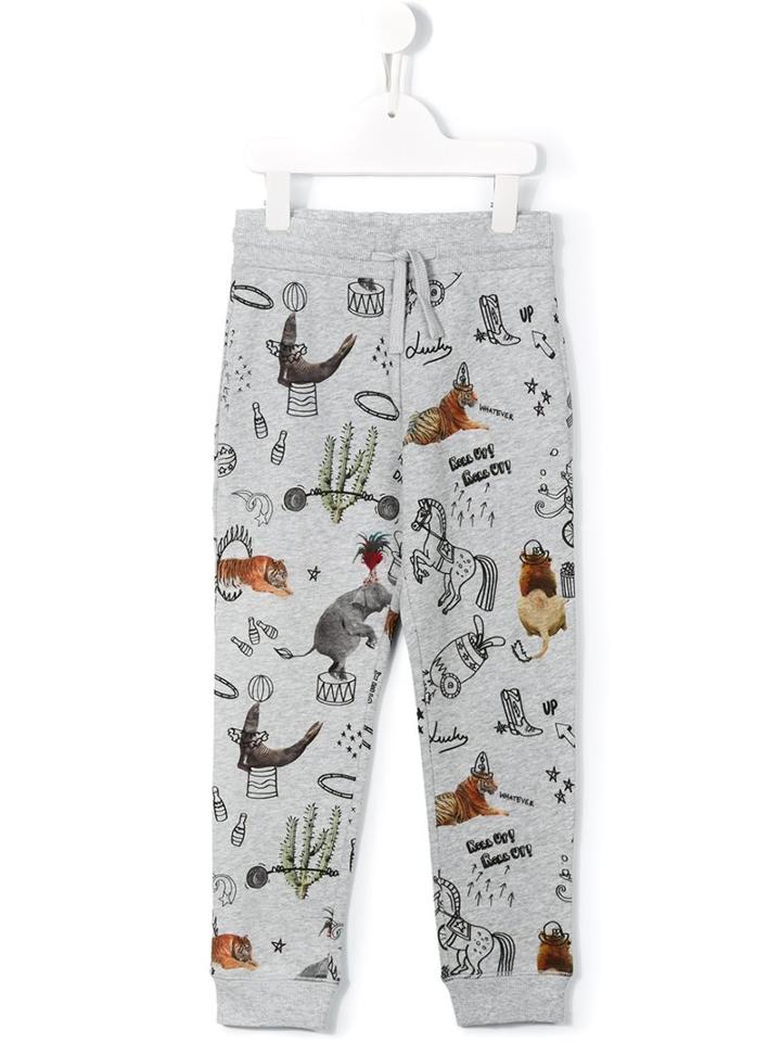 Stella Mccartney Kids Circus Print Track Pants, Boy's, Size: 6 Yrs, Grey
