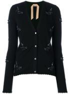 No21 Embellished V-neck Cardigan - Black