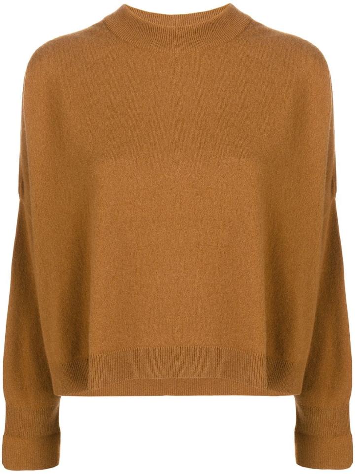 Dusan Long-sleeve Oversized Sweater - Brown
