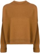 Dusan Long-sleeve Oversized Sweater - Brown