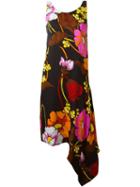 Marni Melodia Flower Print Dress, Women's, Size: 42, Black, Viscose