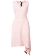 Roland Mouret Deep V-neck Dress - Pink & Purple