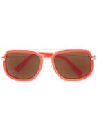 Versace 'fluo Pilot' Sunglasses, Women's, Yellow/orange, Metal/plastic