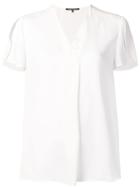 Luisa Cerano Shortsleeved V-neck Blouse - White