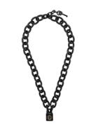Mm6 Maison Margiela Padlock Chain Necklace - Black