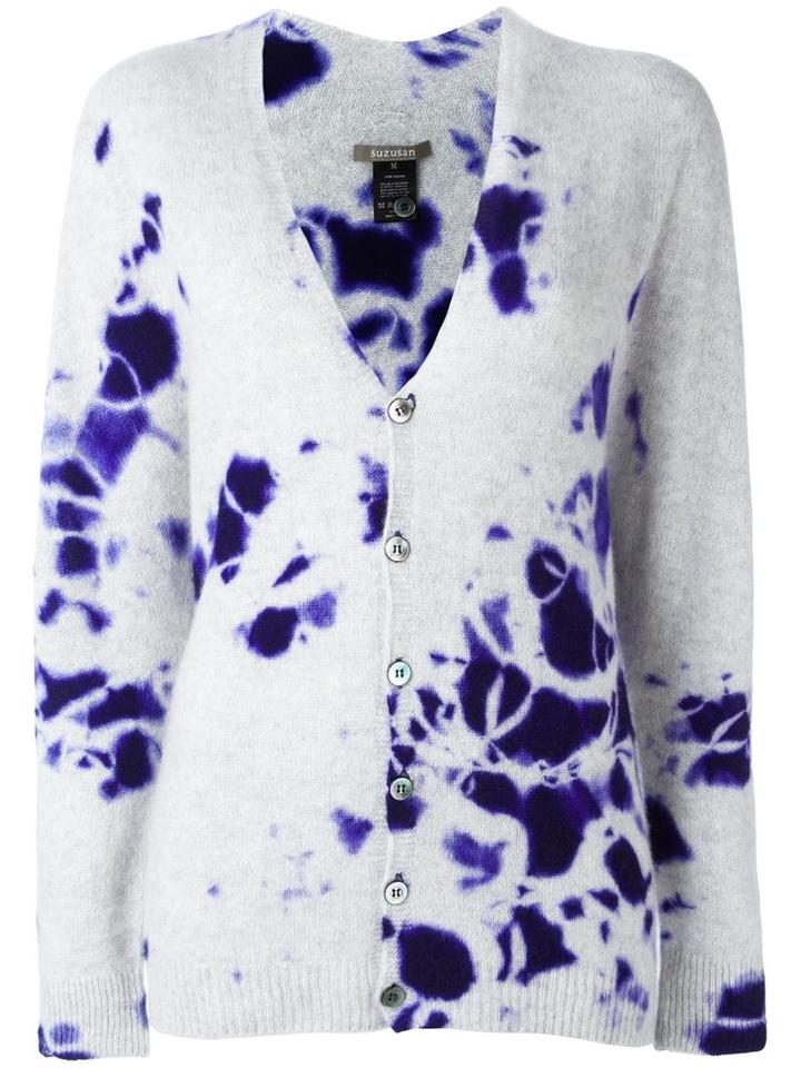 Suzusan Tie Dye Cardigan, Women's, Size: Medium, Cashmere