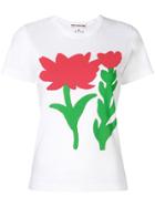 Comme Des Garçons Girl Flower Printed T-shirt - White
