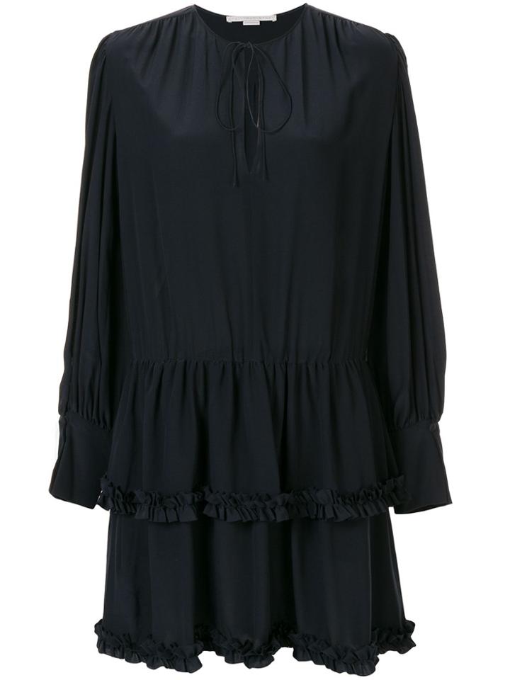 Stella Mccartney Ruffle-trim Tiered Dress - Blue