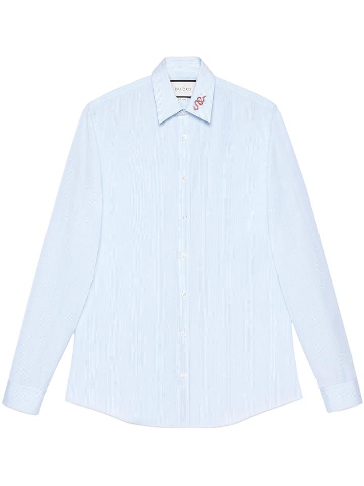 Gucci Kingsnake Fil Coupé Shirt - Blue
