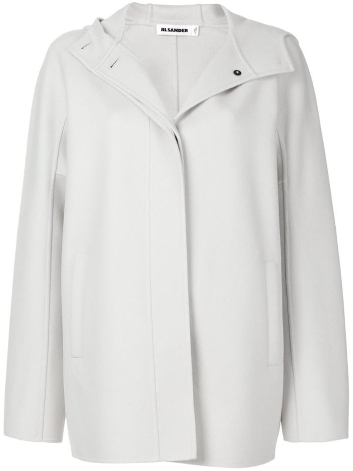 Jil Sander Hooded Coat - Grey