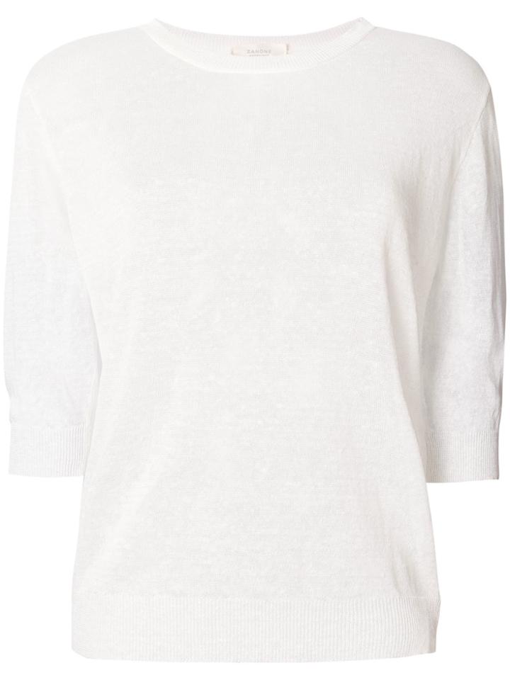 Zanone Lightweight Sweater - White
