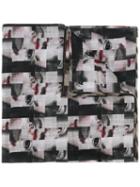 Undercover - Face Print Pocket Square Scarf - Unisex - Cotton - One Size, Black, Cotton