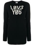Red Valentino Graphic Knitted Jumper - Black