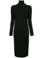 Poiret Roll Neck Sweater Dress - Black