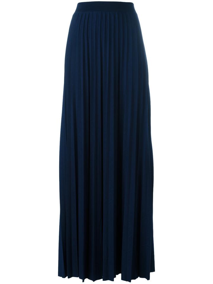 Michael Michael Kors - Pleated Maxi Skirt - Women - Polyester/spandex/elastane - M, Women's, Blue, Polyester/spandex/elastane