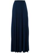 Michael Michael Kors - Pleated Maxi Skirt - Women - Polyester/spandex/elastane - M, Women's, Blue, Polyester/spandex/elastane