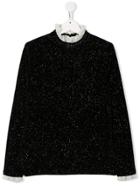 Philosophy Di Lorenzo Serafini Kids Teen Glitter Sweatshirt - Black