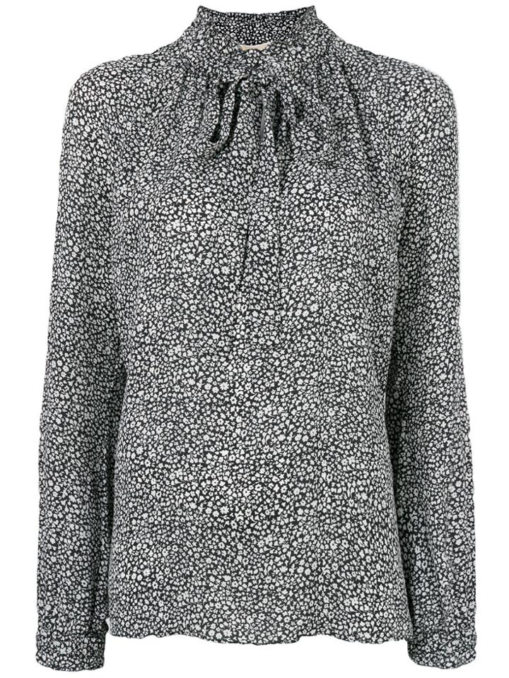 Michael Michael Kors Bow Tie Collar Blouse - Black