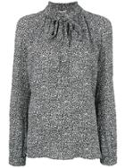 Michael Michael Kors Bow Tie Collar Blouse - Black