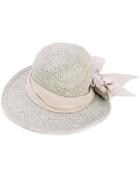 Ca4la - Back Bow Summer Hat - Women - Cotton/linen/flax/paper/triacetate - One Size, Grey, Cotton/linen/flax/paper/triacetate