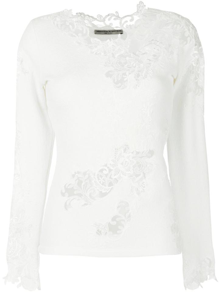 Ermanno Scervino Embroidered Jumper - White