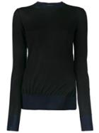 Marni Asymmetric Fitted Sweater - Black