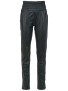 Clé Leather Elasticated Pants - Blue